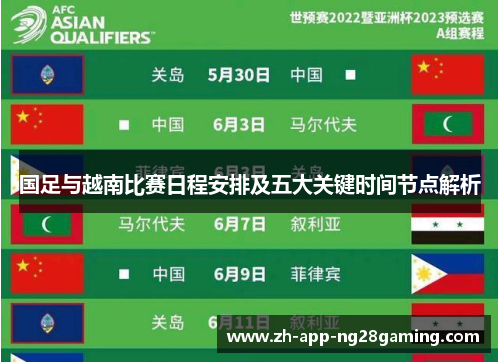 国足与越南比赛日程安排及五大关键时间节点解析