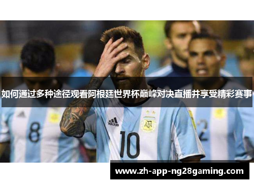 如何通过多种途径观看阿根廷世界杯巅峰对决直播并享受精彩赛事